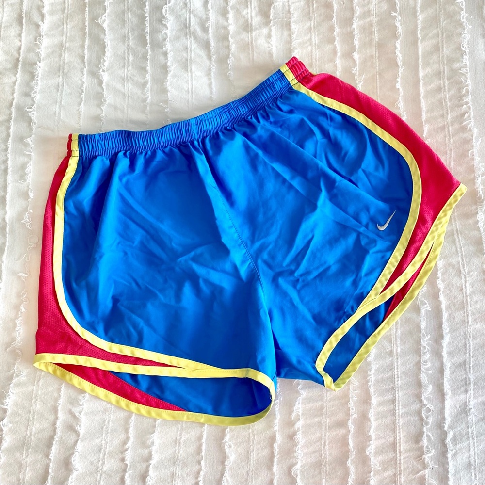 Nike Running Shorts Blue, Pink, Neon Yellow